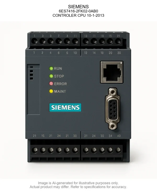 SIEMENS; 6ES7416-2FK02-0AB0; CONTROLER CPU 10-1-2013