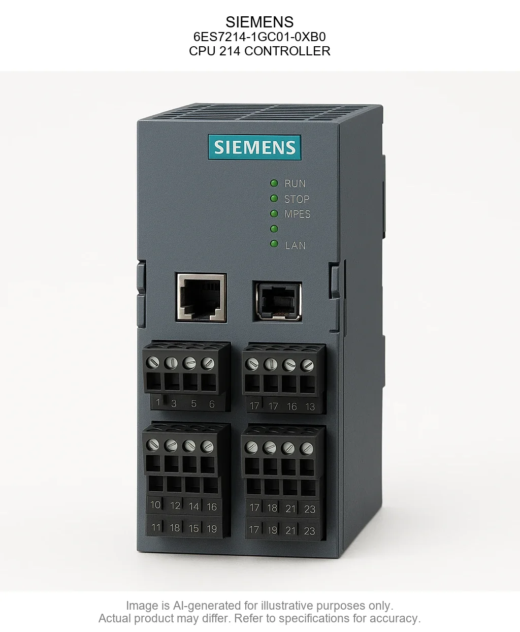 SIEMENS; 6ES7214-1GC01-0XB0; CPU 214 CONTROLLER