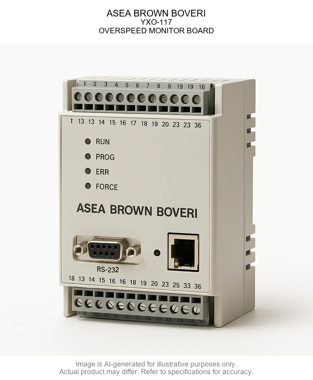 ASEA BROWN BOVERI; YXO-117; OVERSPEED MONITOR BOARD